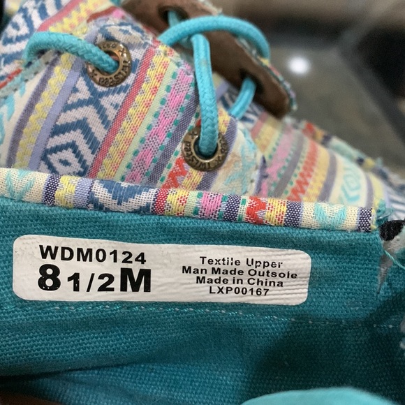 TWISTED X Women's Boat Shoe Driving Moc - Turquoise/Multicolor - Picture 11 of 11